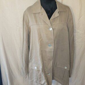 Women's Norm Thompson Tan Shirt Jacket - 1X